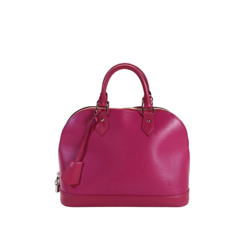 Louis Vuitton Womens Epi Leather Almna PM Shoulder Handbag Fuschia Pink